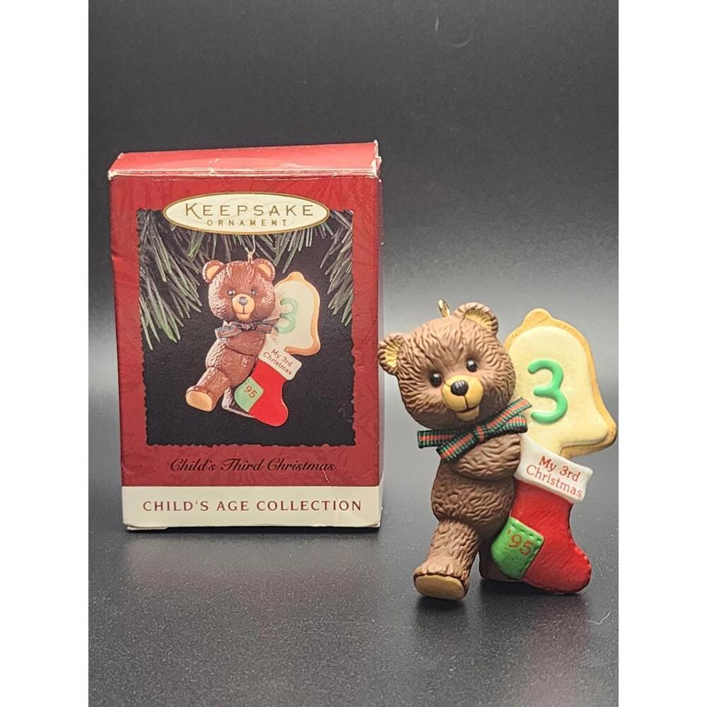 Vintage Christmas 1995 Hallmark Keepsake Child's Age Collection 3rd Christmas